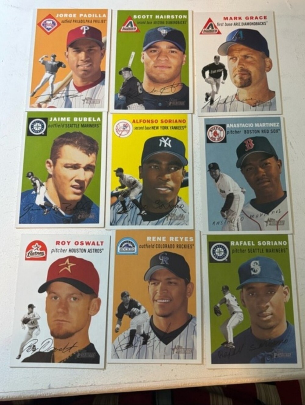 Topps Heritage Baseball 24 Card Lot A-Rod Soriano Mark Grace Yankees Phillies